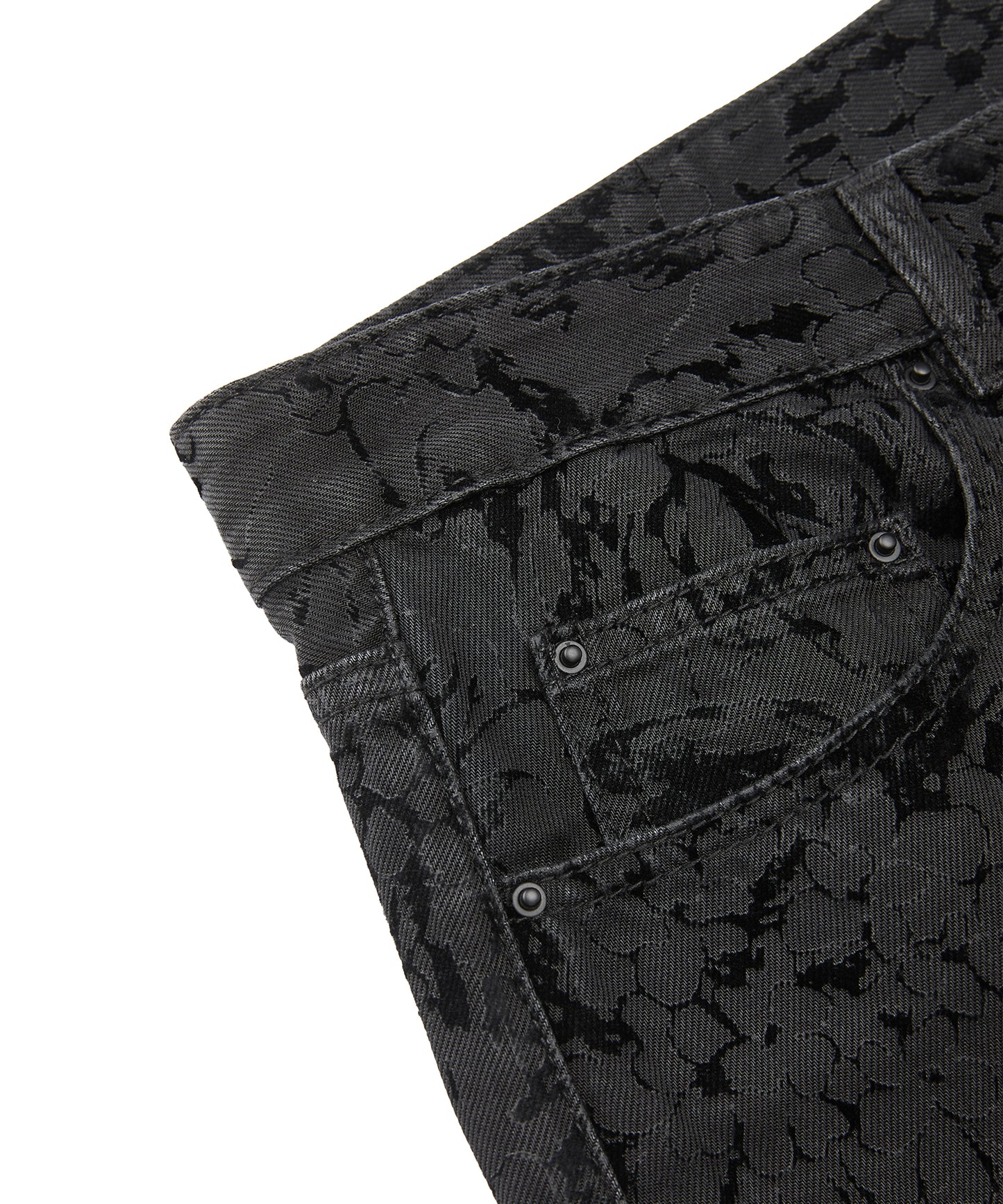 Hydrangea Flock Trace Denim