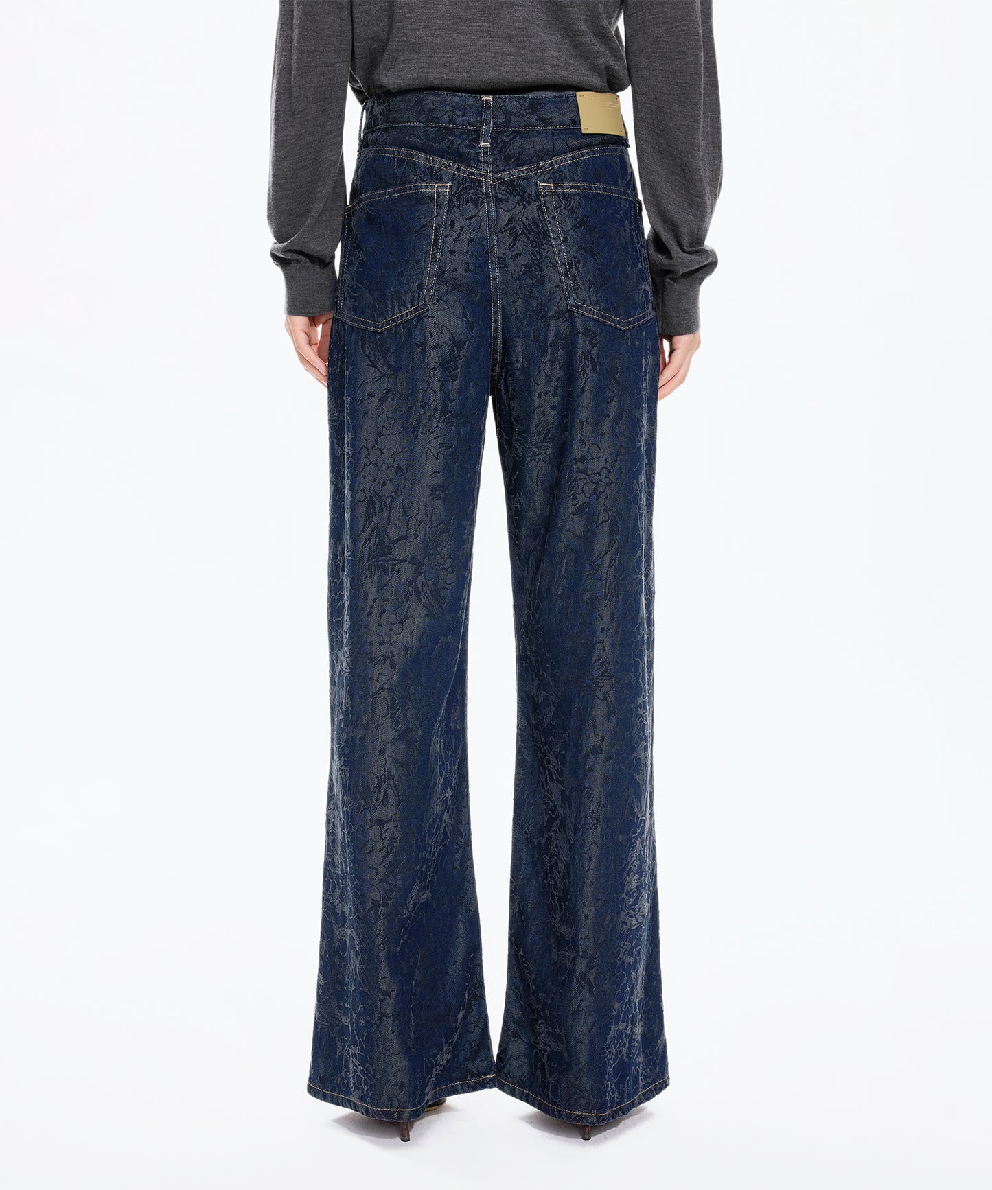 Hydrangea Flock Trace Denim