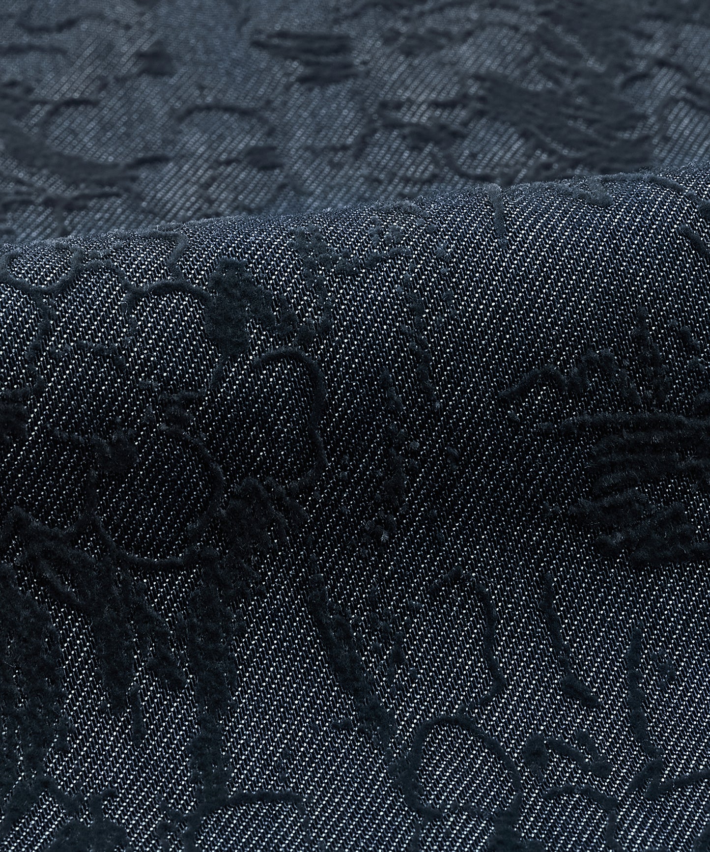 Hydrangea Flock Trace Denim