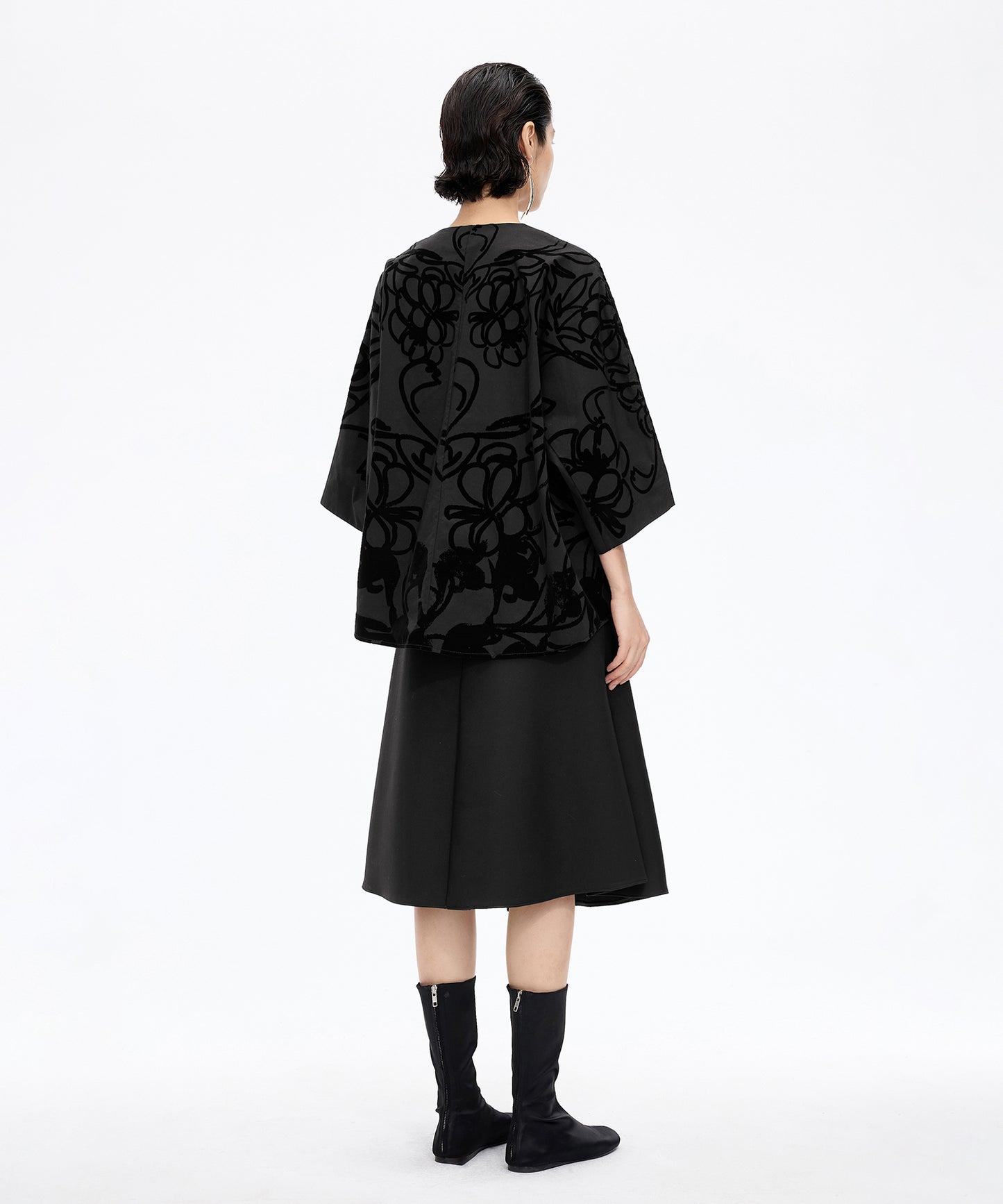 Flocked Floral Jacket