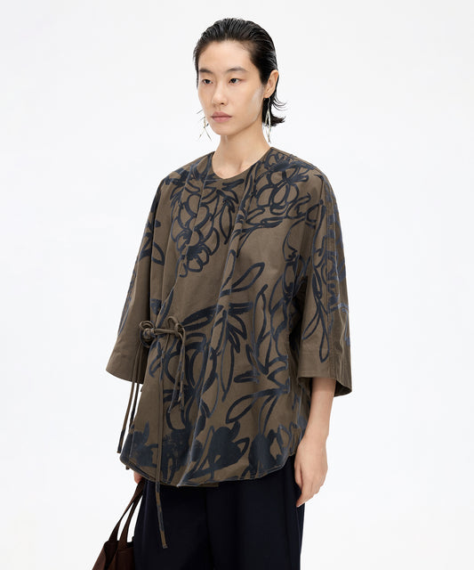 Flocked Floral Jacket