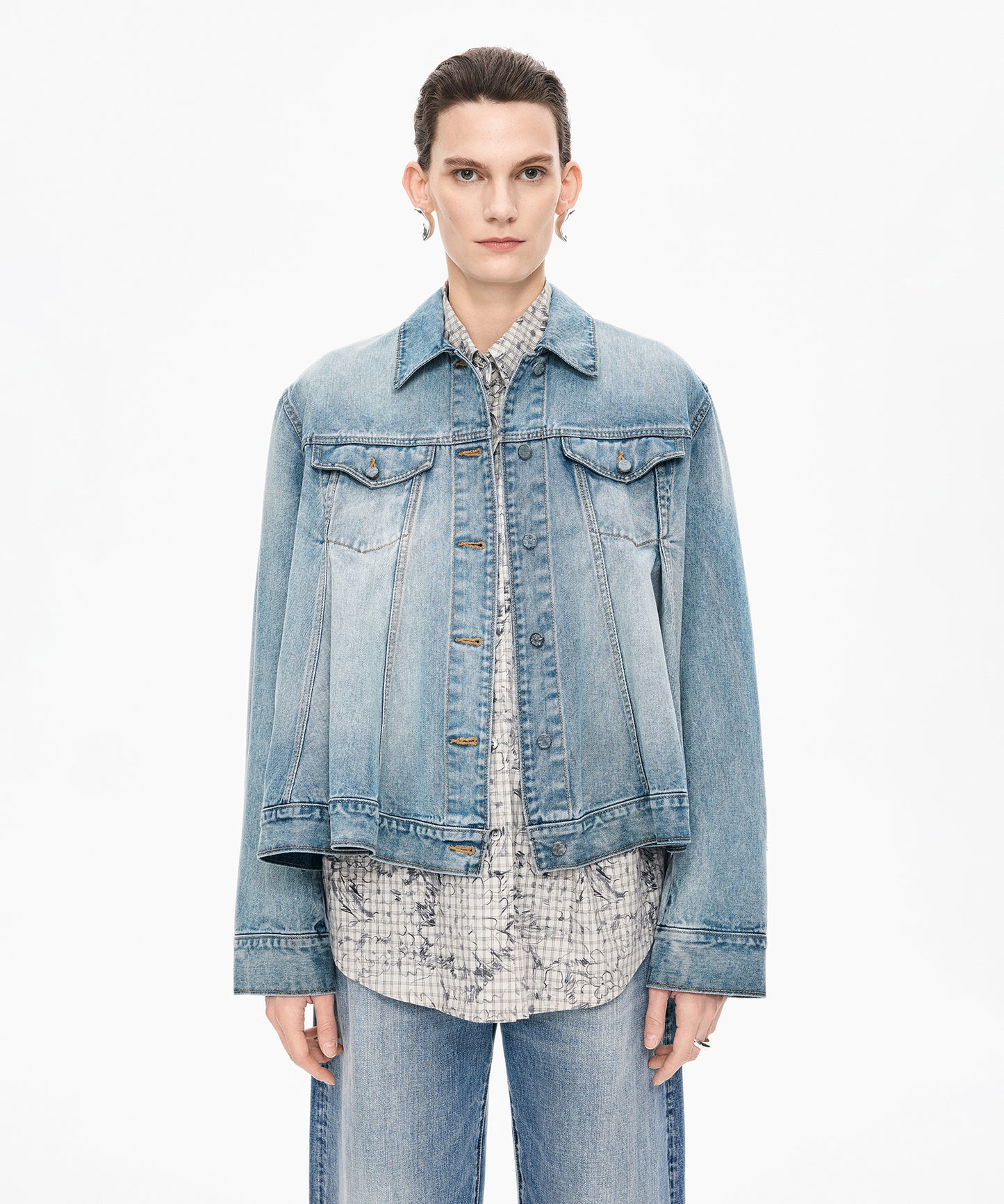 Flared Denim Jacket