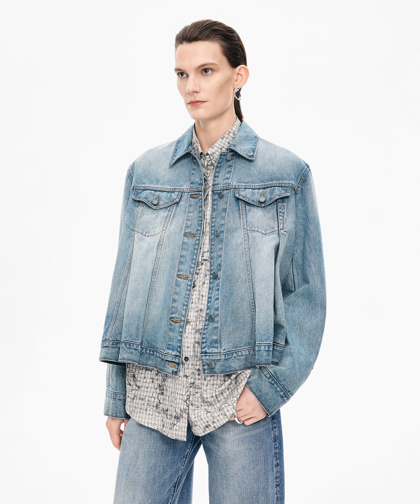 Flared Denim Jacket