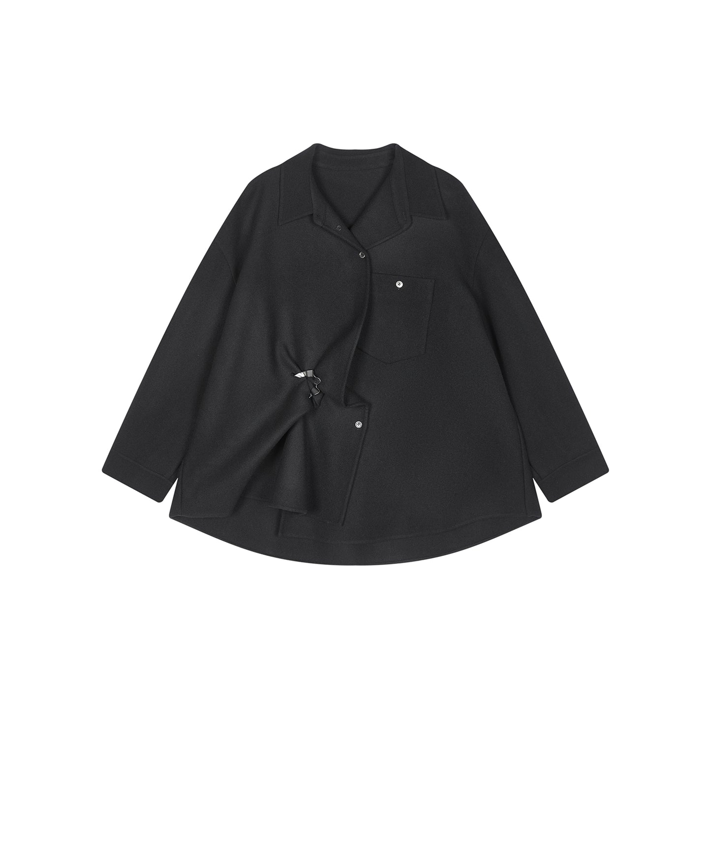 Elegant Drape Shirt Jacket