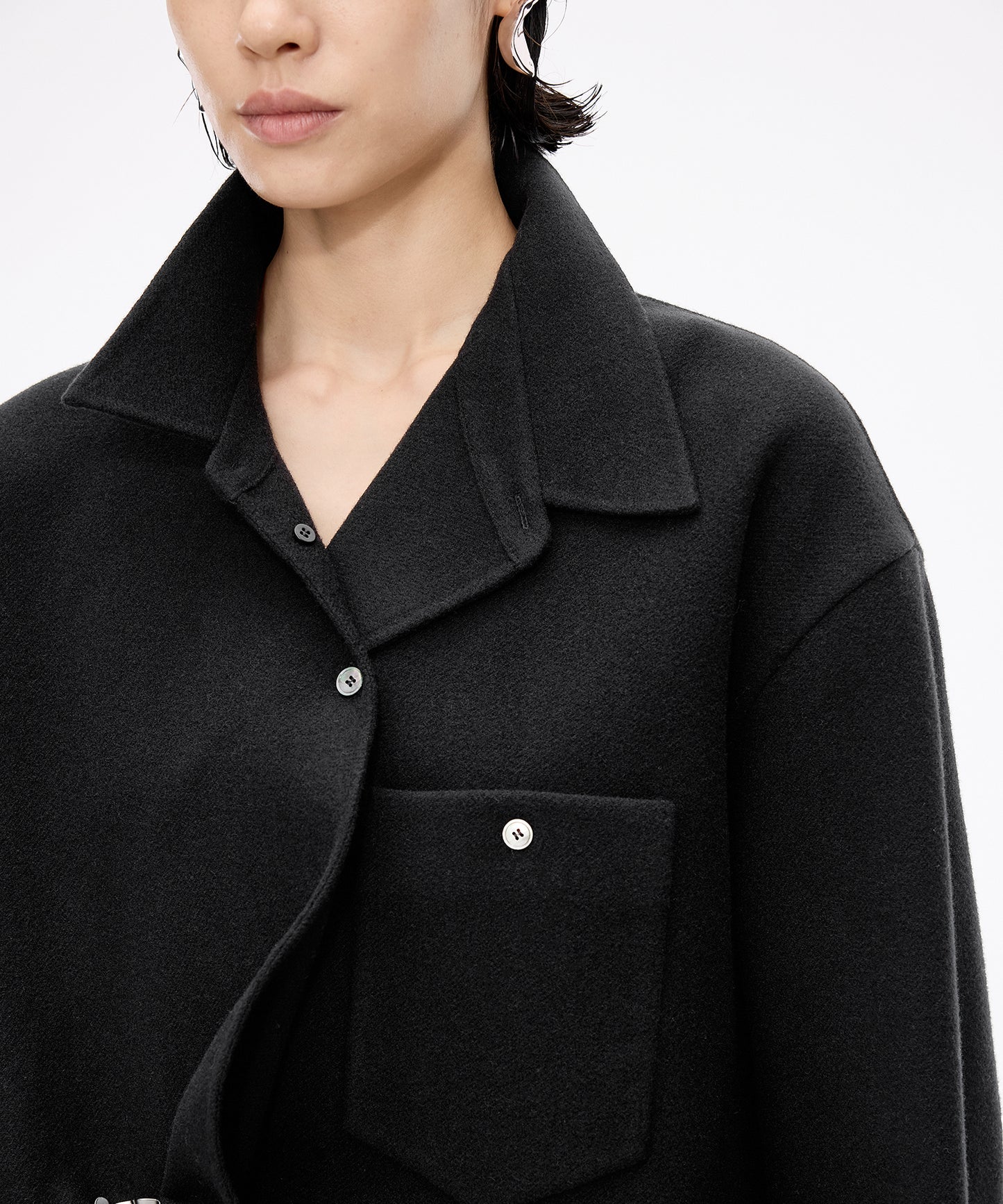 Elegant Drape Shirt Jacket