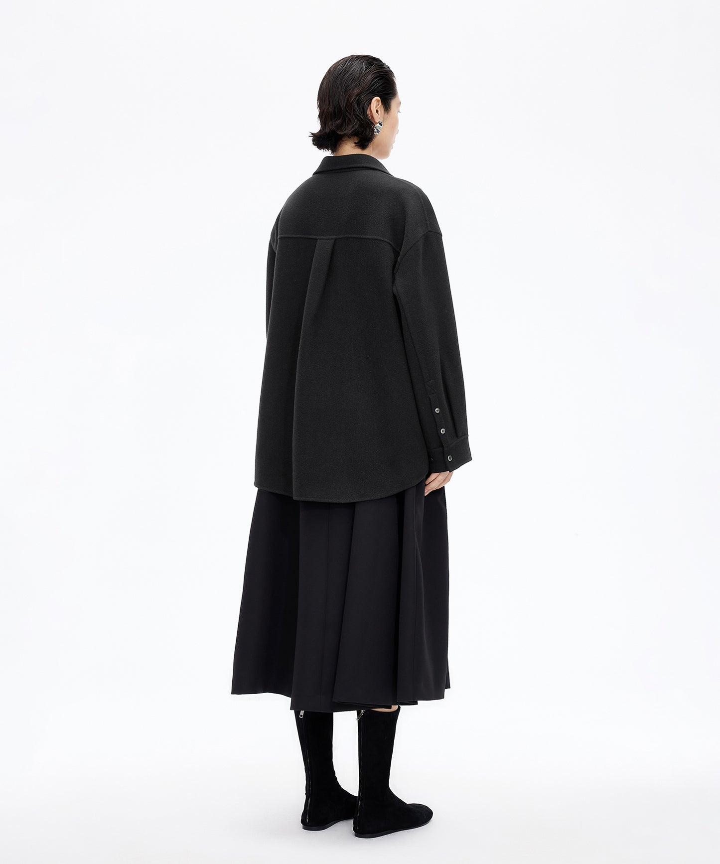 Elegant Drape Shirt Jacket