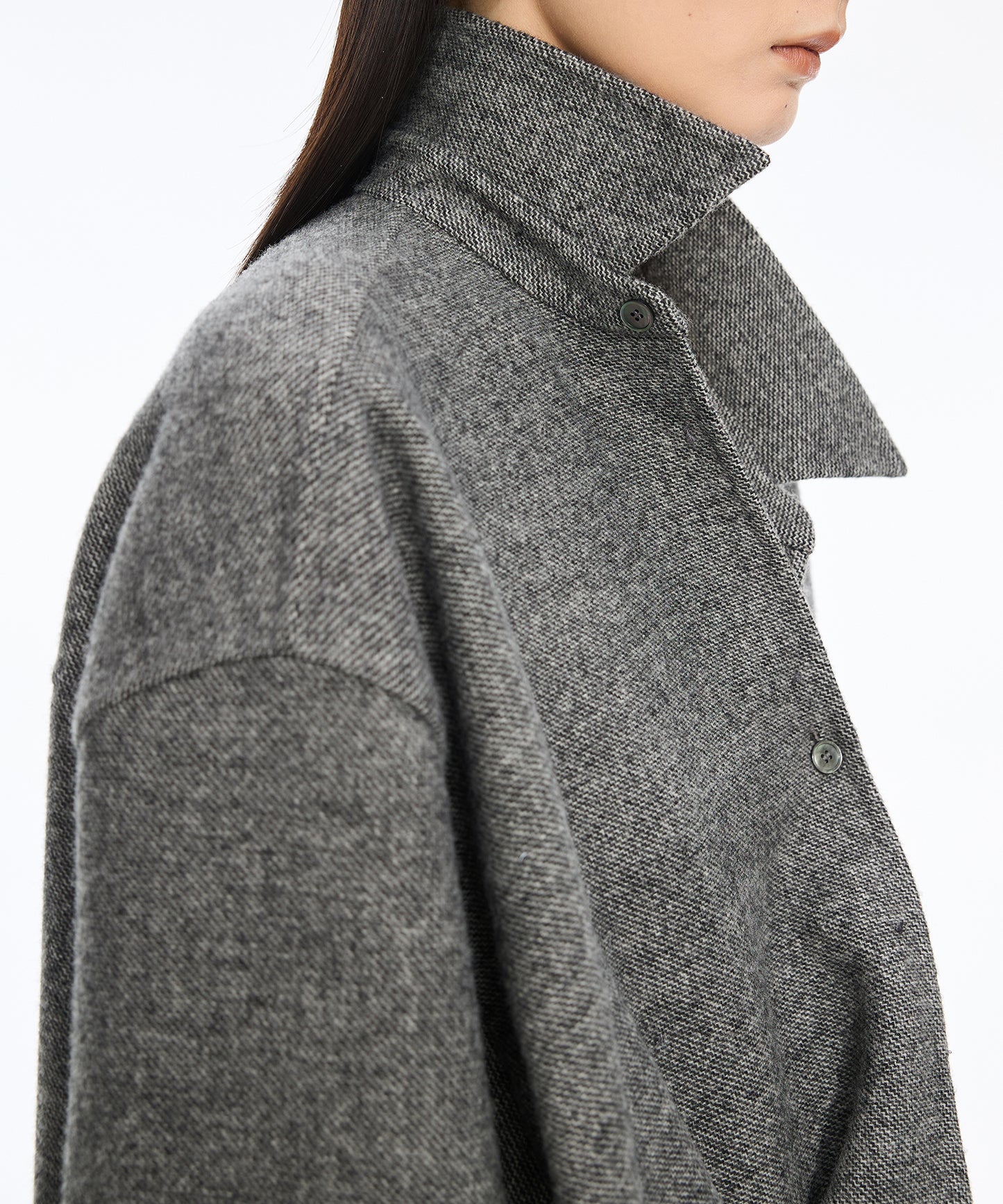 Elegant Drape Shirt Jacket