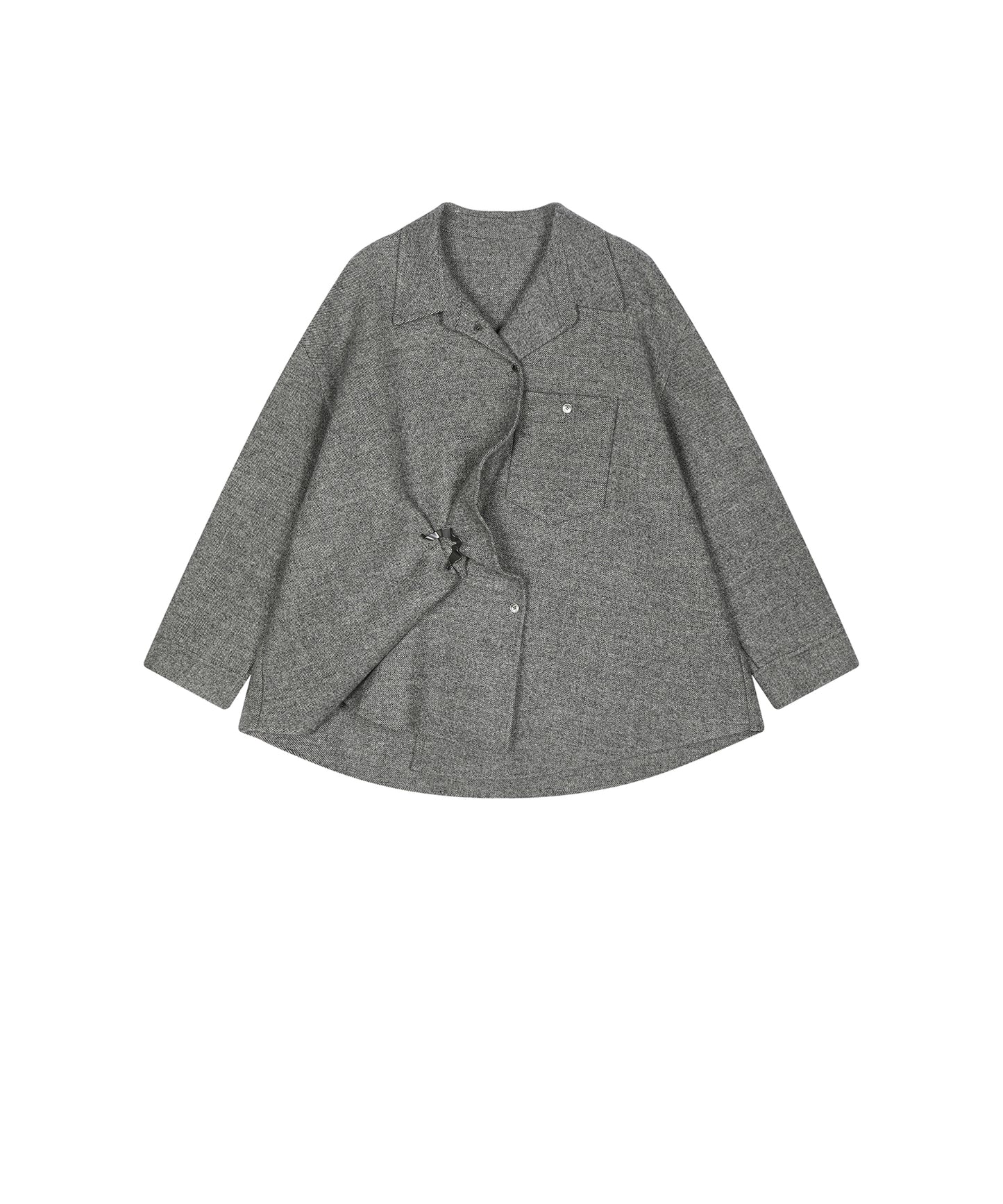 Elegant Drape Shirt Jacket