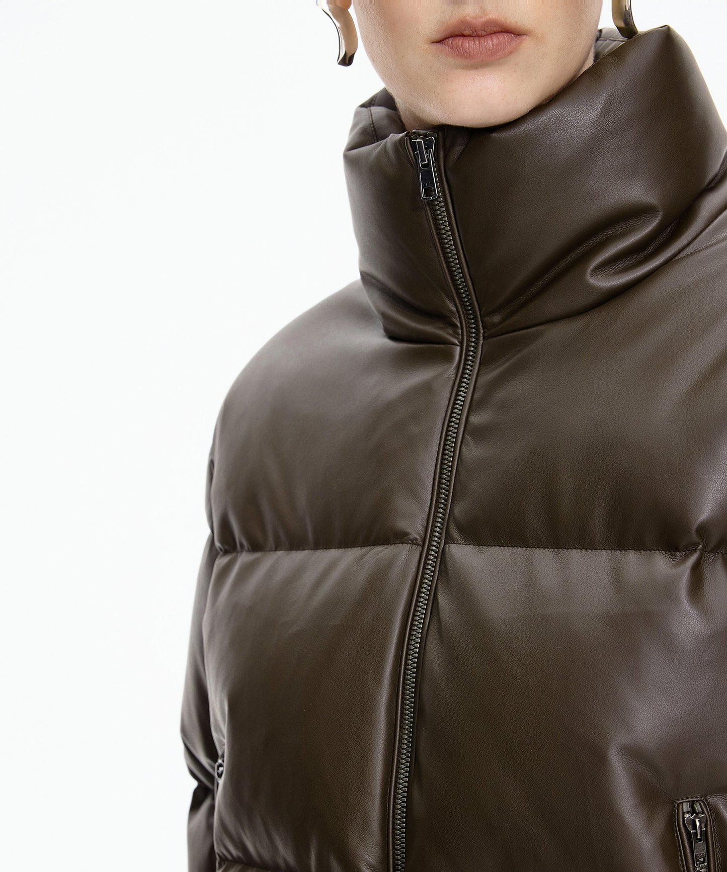 Faux Leather Short Down