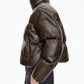 Faux Leather Short Down