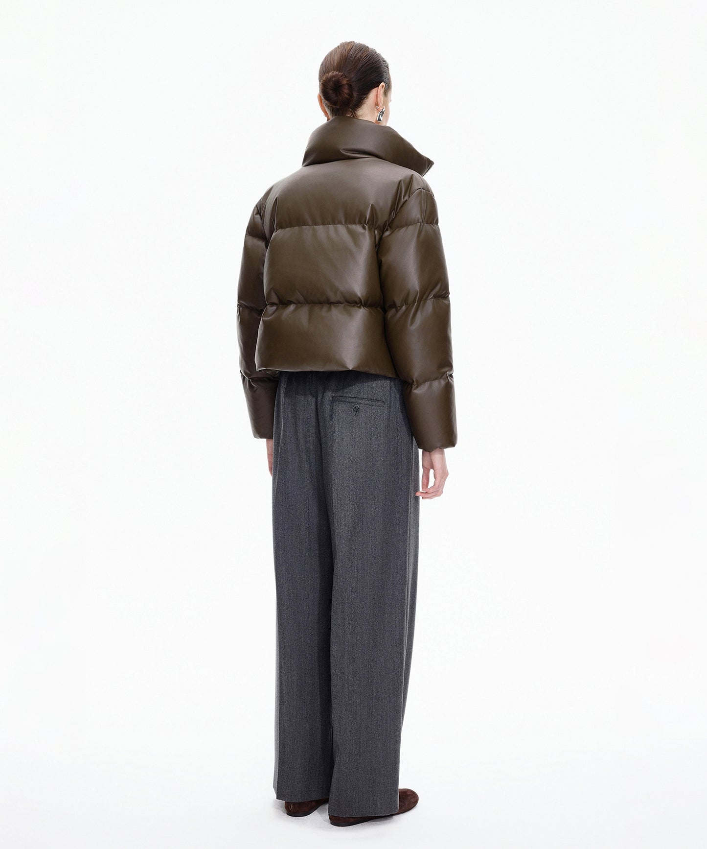 Faux Leather Short Down