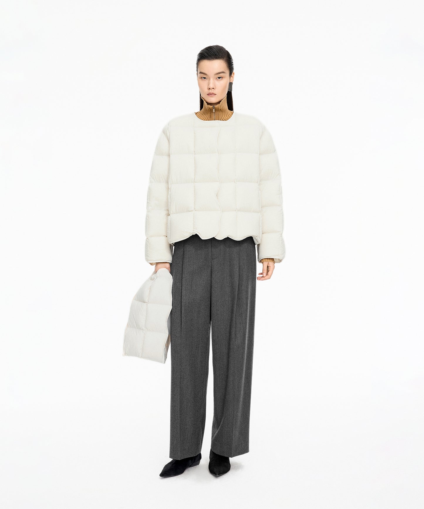 Detachable Scarf Down Jacket