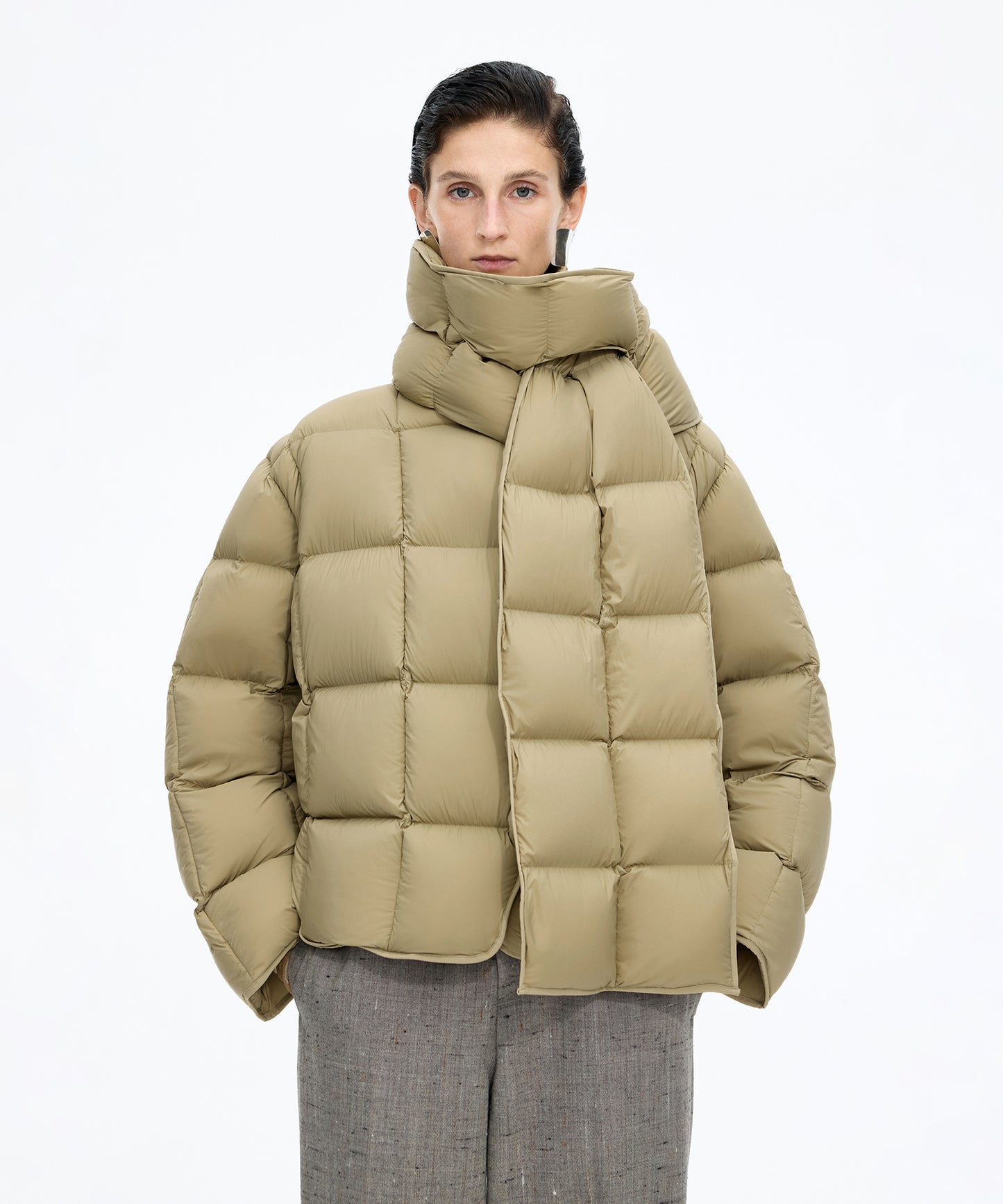 Detachable Scarf Down Jacket