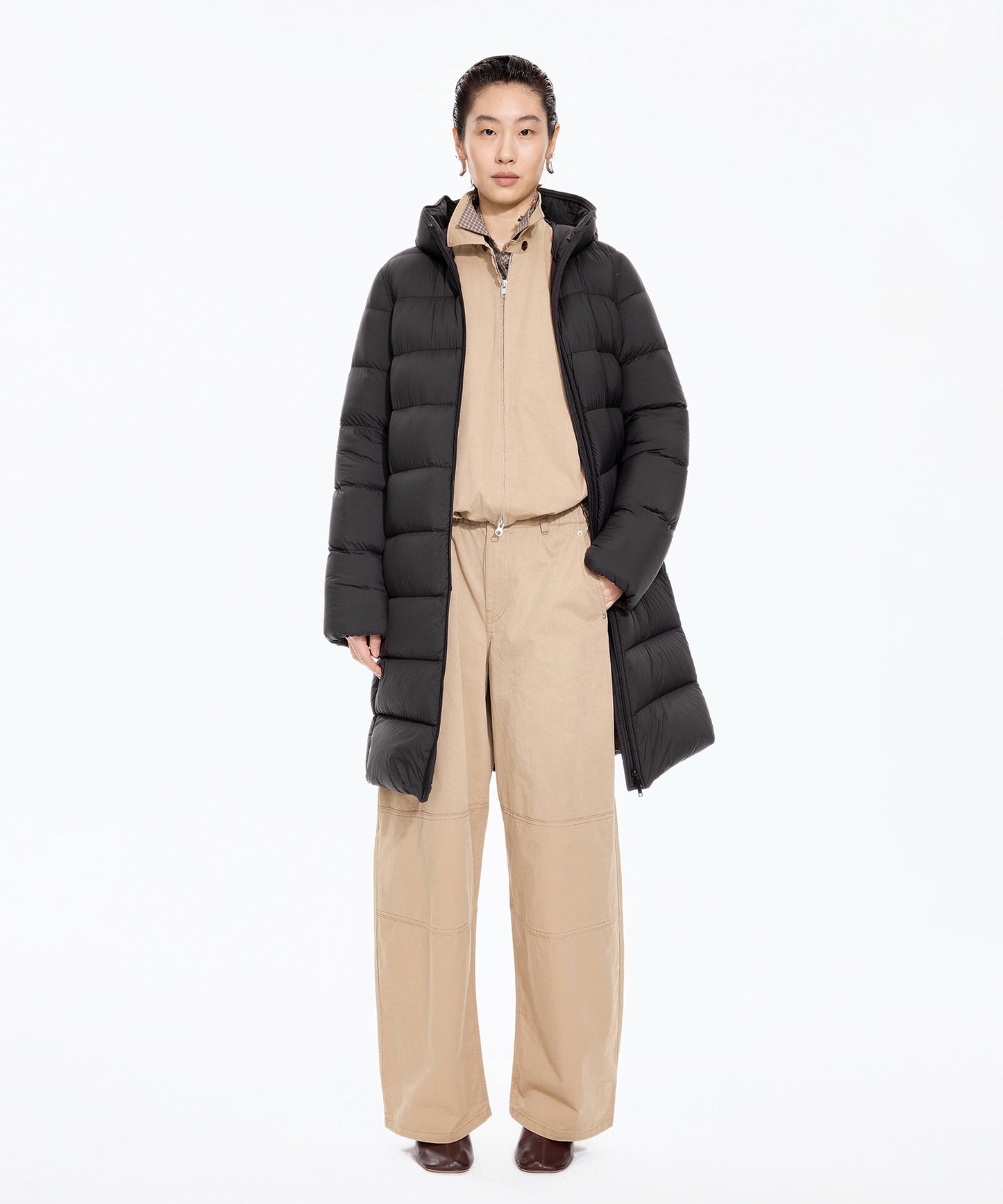 Slim Fit Long Down Coat