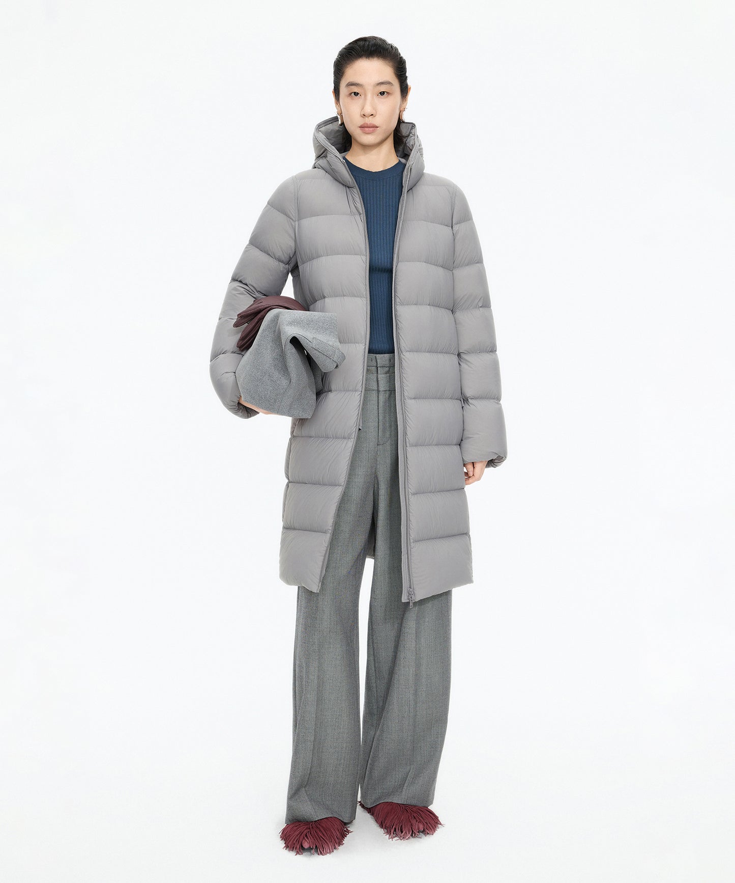 Slim Fit Long Down Coat