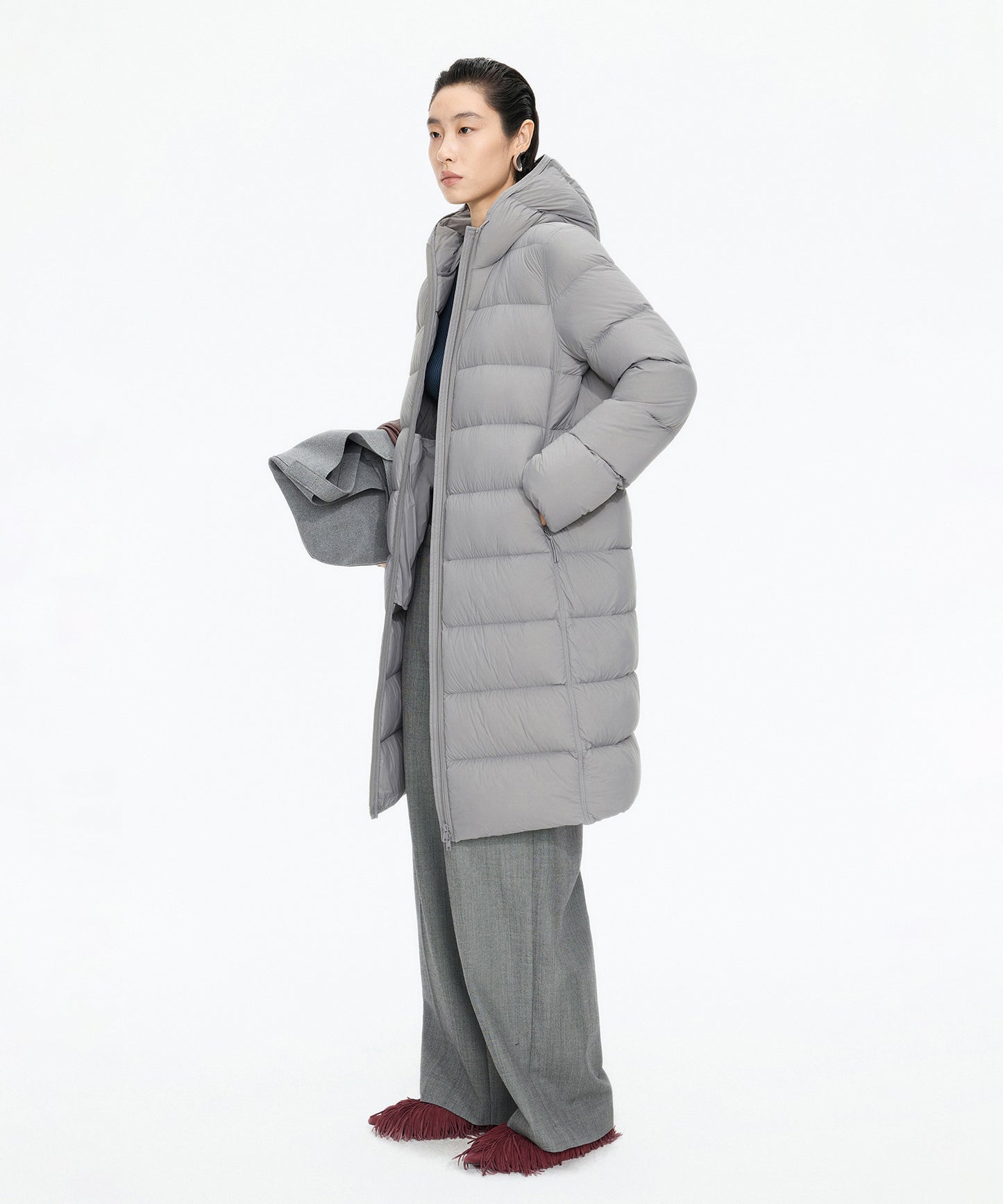 Slim Fit Long Down Coat