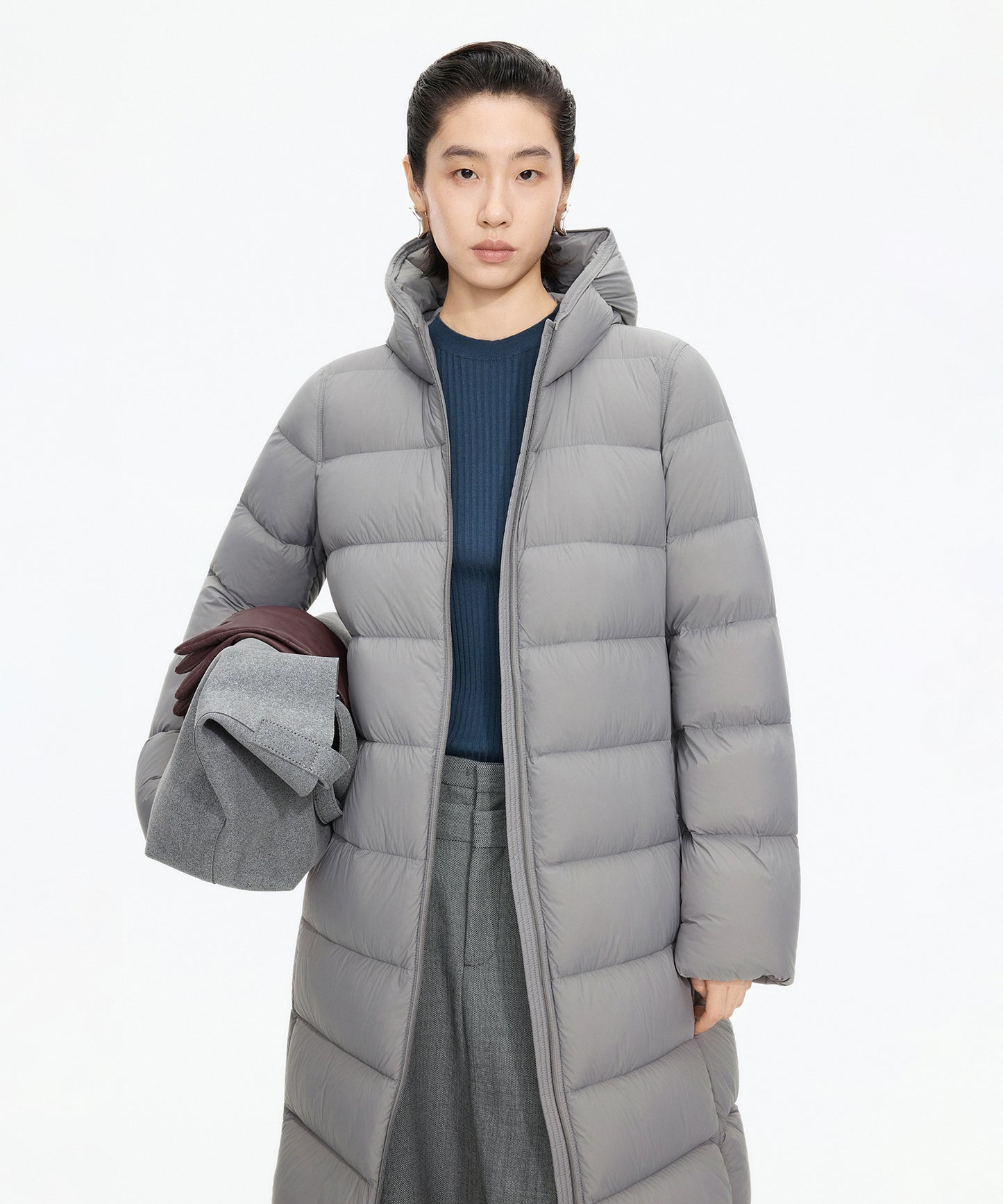 Slim Fit Long Down Coat