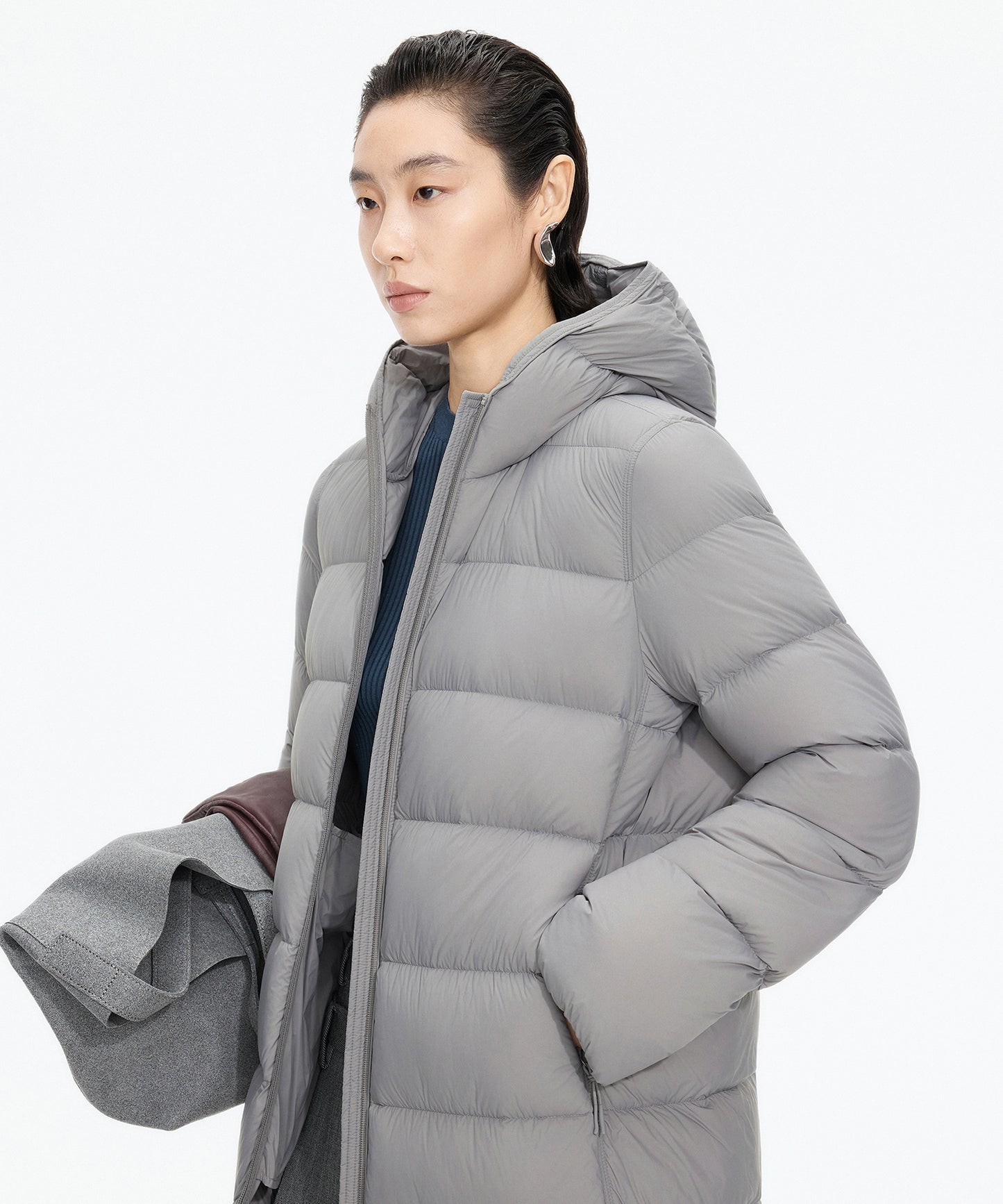 Slim Fit Long Down Coat