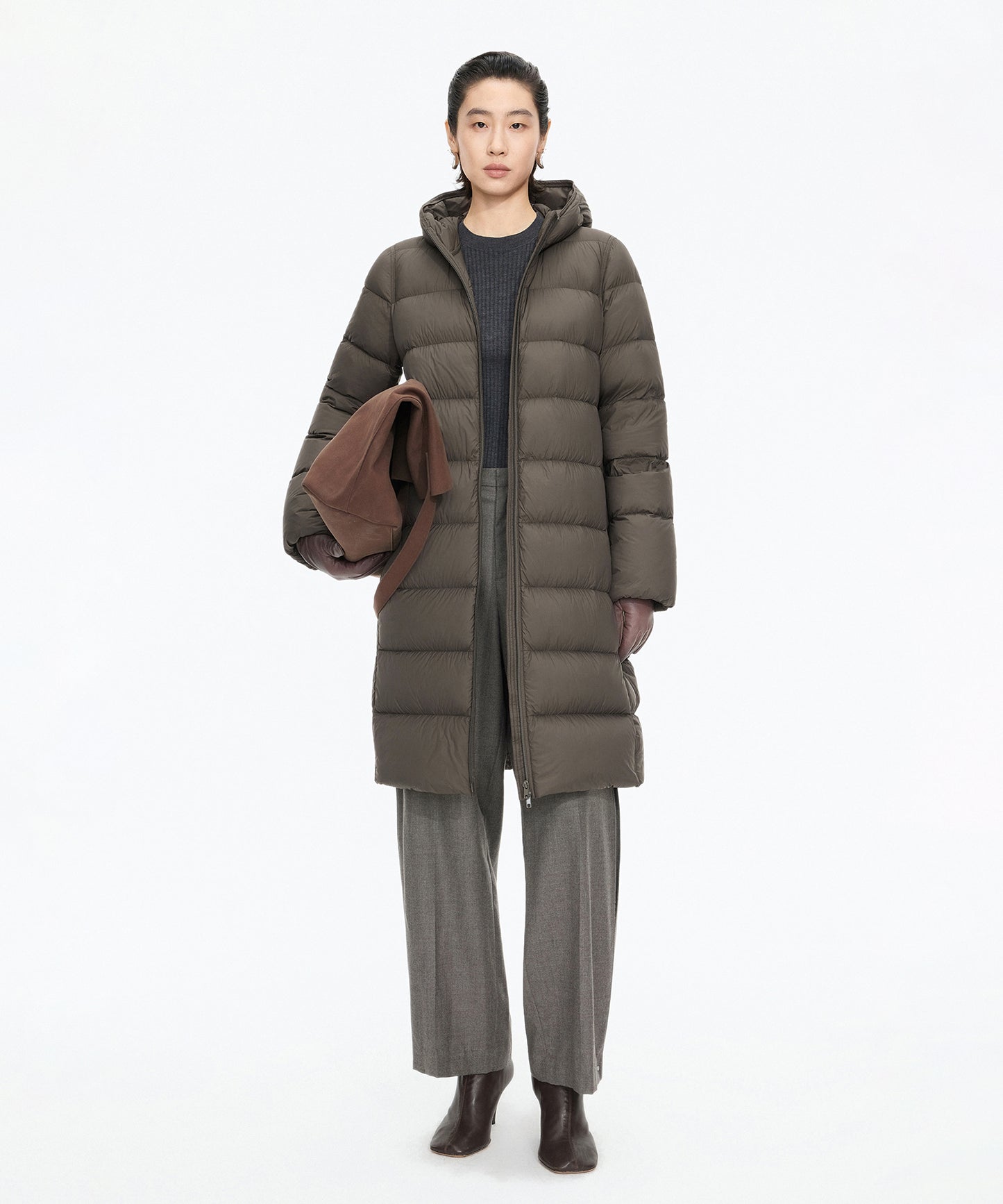 Slim Fit Long Down Coat