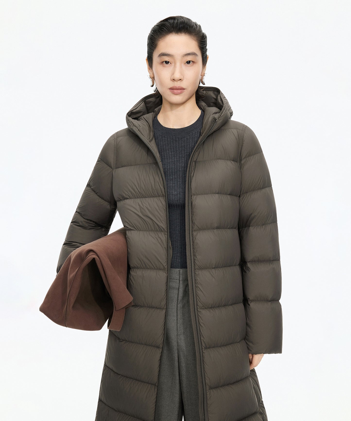 Slim Fit Long Down Coat