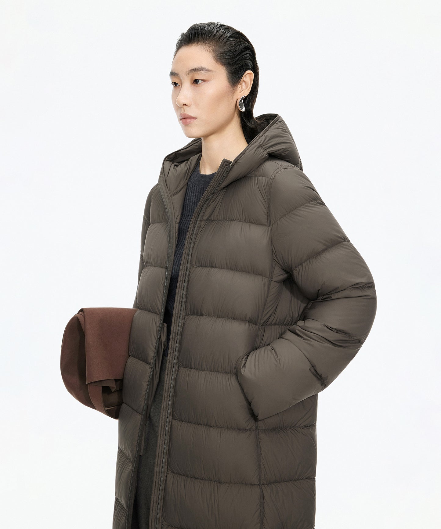 Slim Fit Long Down Coat