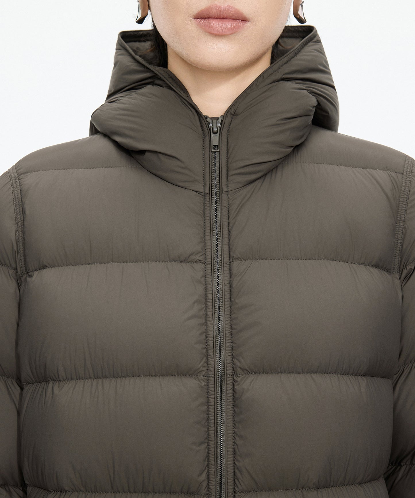 Slim Fit Long Down Coat