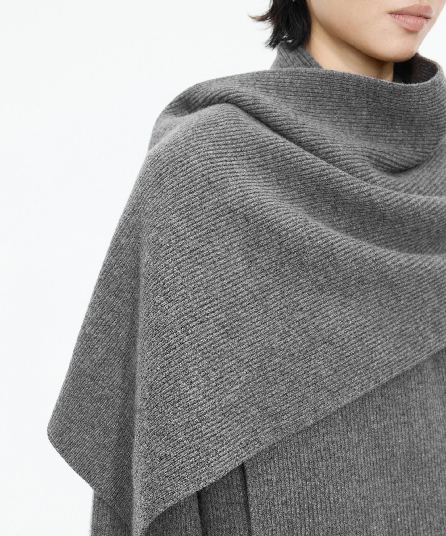 Scarf Design Knit Cardigan