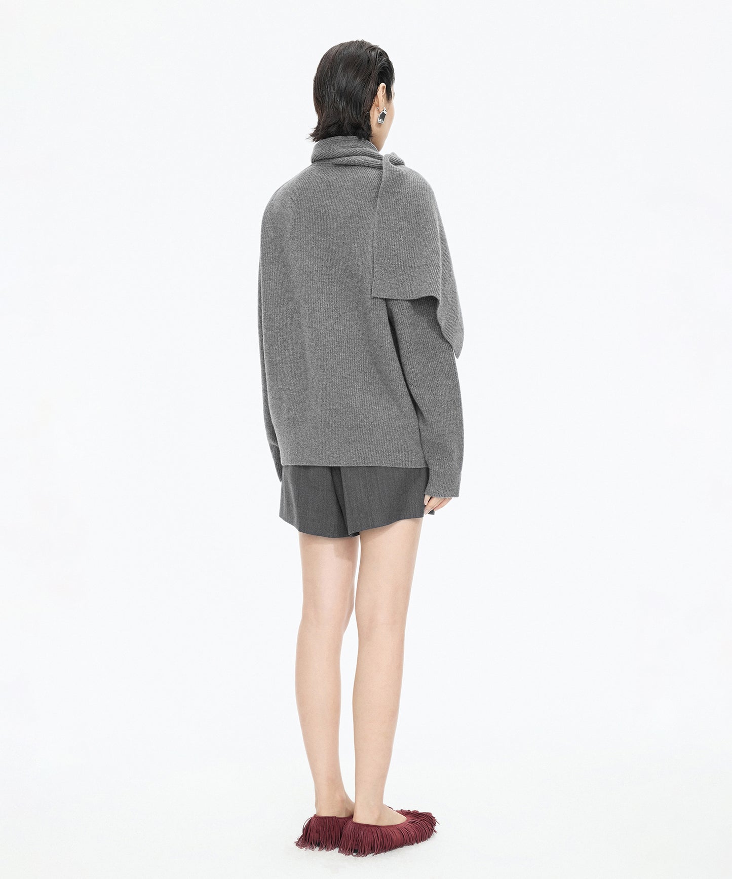 Scarf Design Knit Cardigan