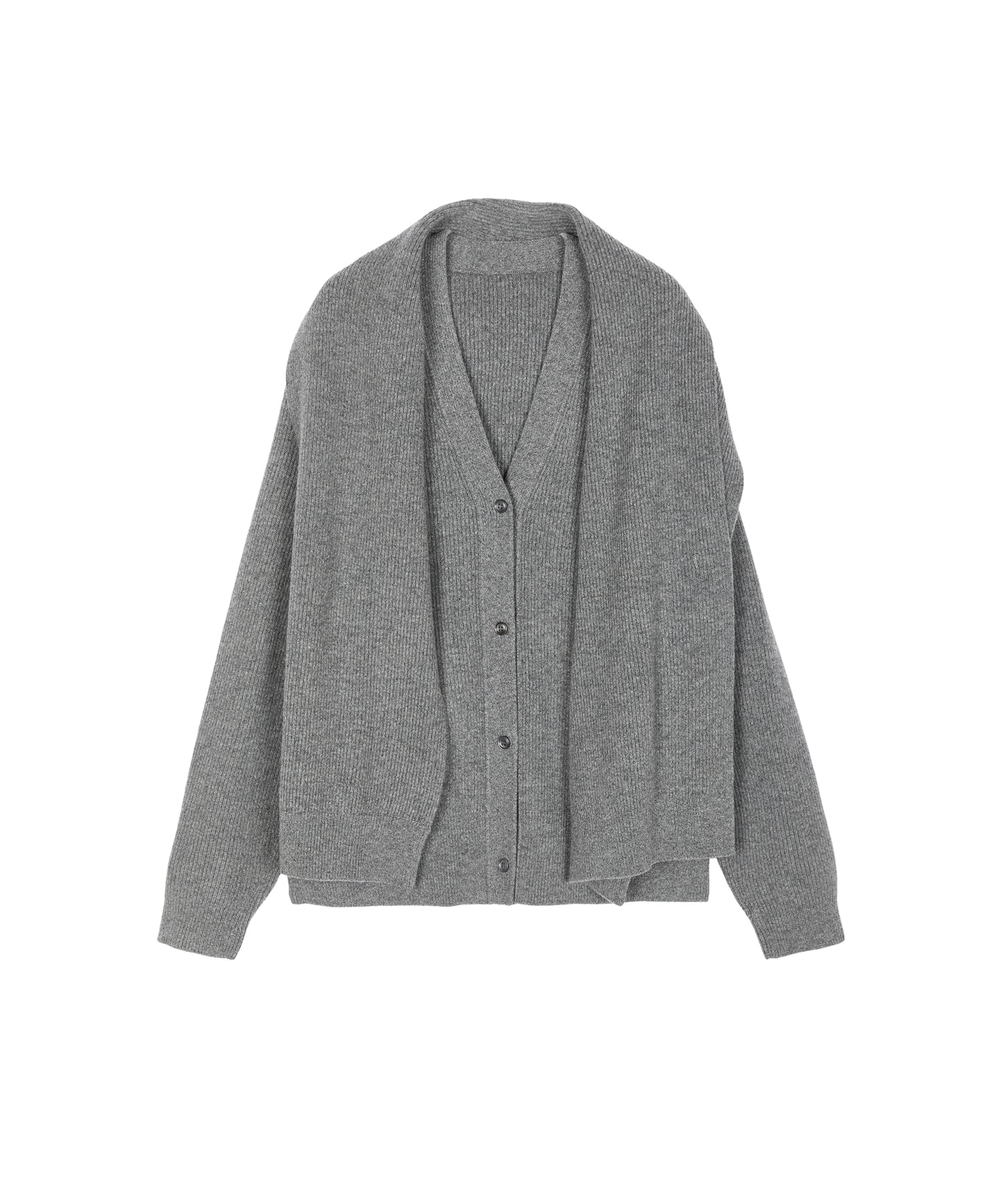 Scarf Design Knit Cardigan