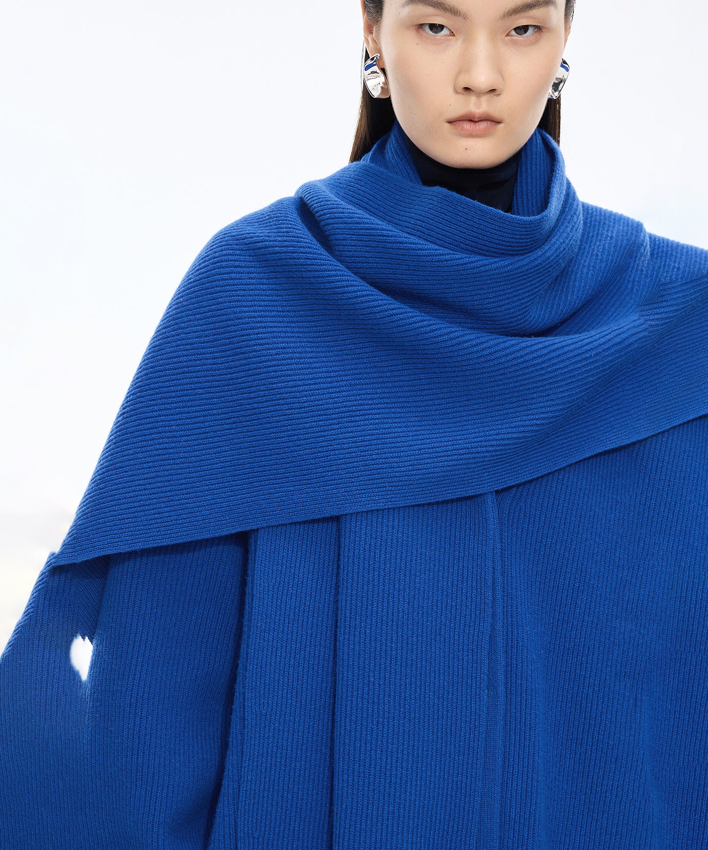 Scarf Design Knit Cardigan