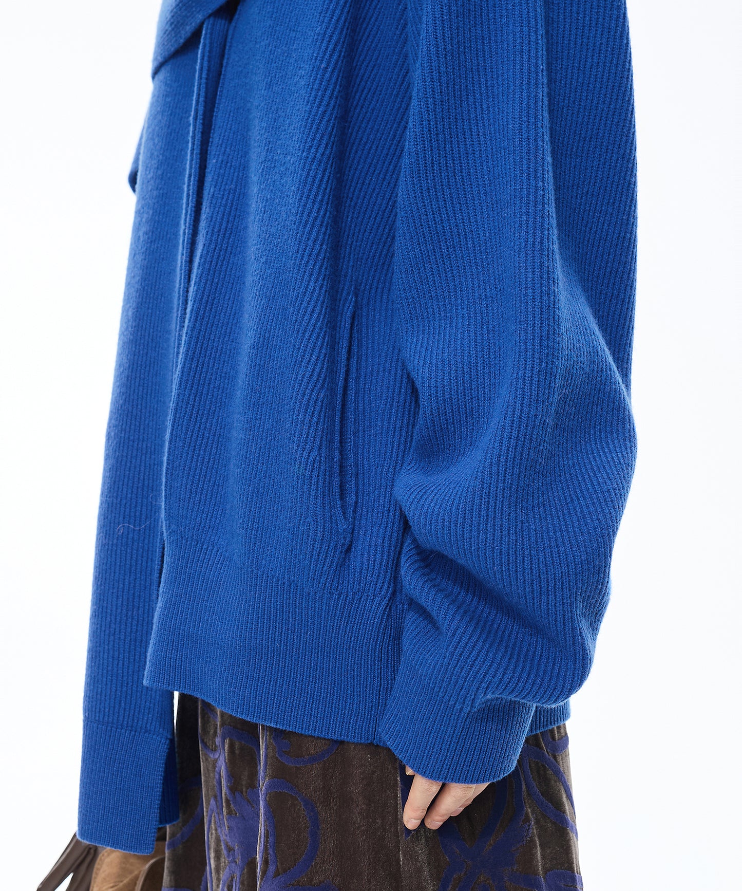 Scarf Design Knit Cardigan