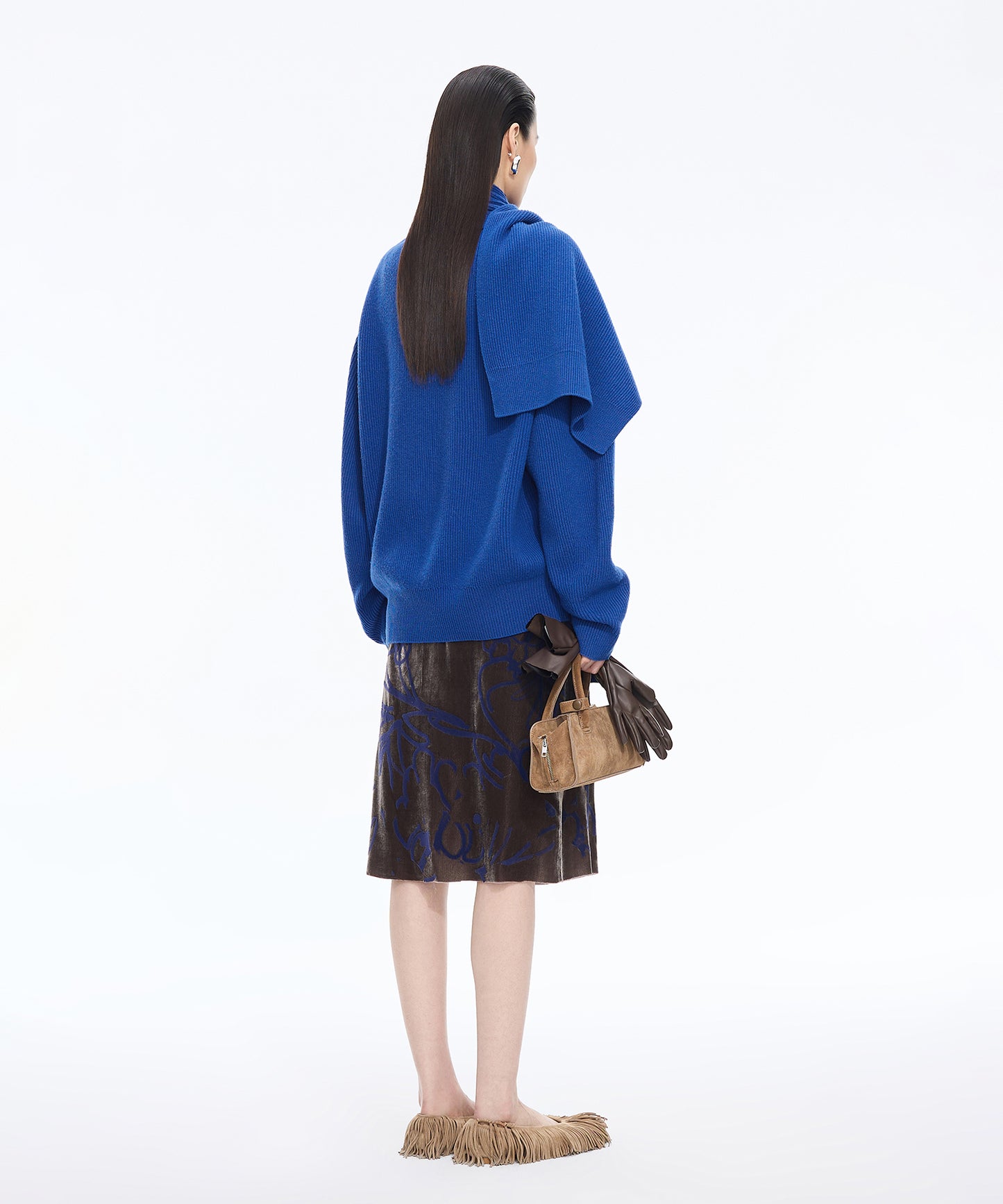 Scarf Design Knit Cardigan