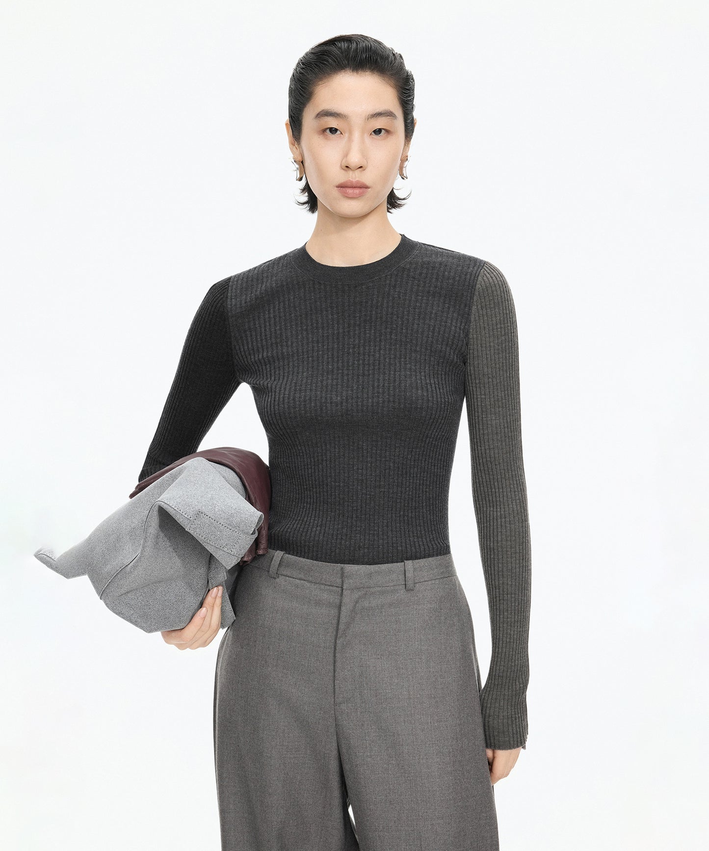 Color-block Knit Pullover