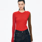 Color-block Knit Pullover