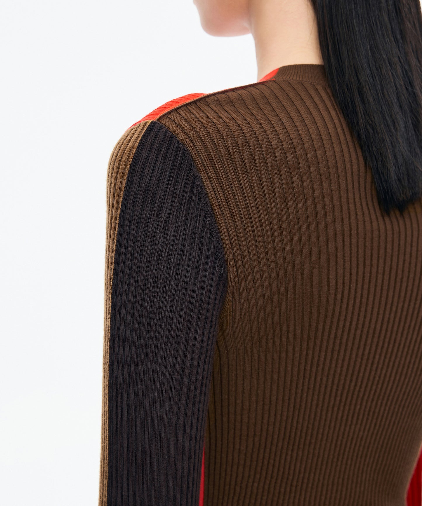 Color-block Knit Pullover
