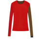 Color-block Knit Pullover
