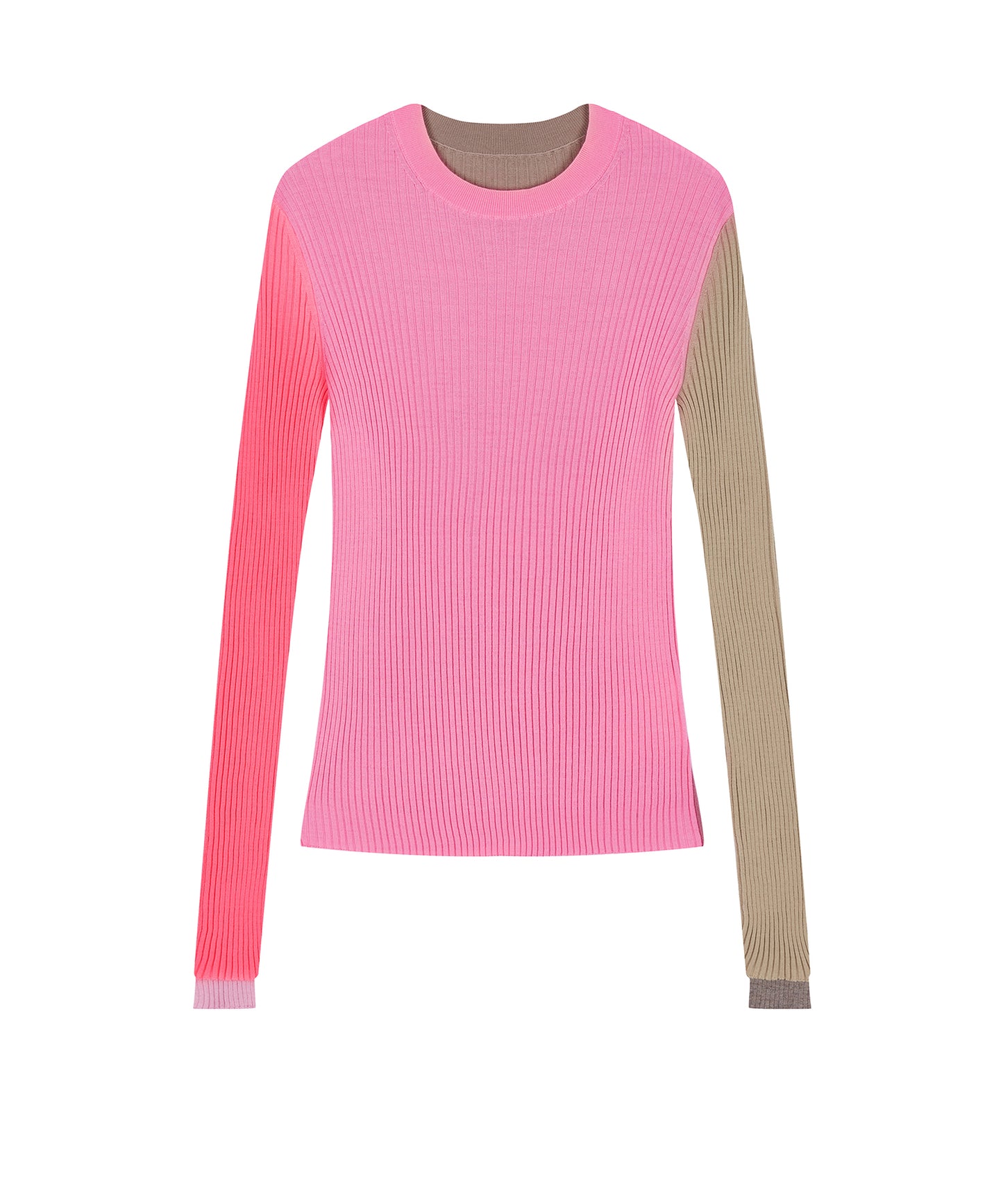 Color-block Knit Pullover