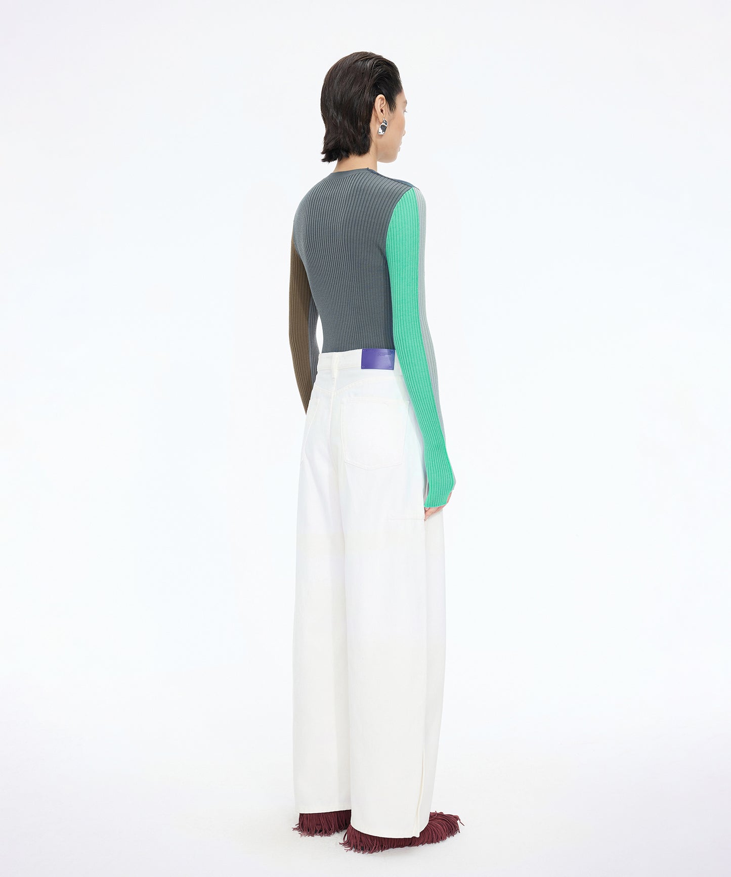 Color-block Knit Pullover