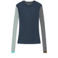Color-block Knit Pullover