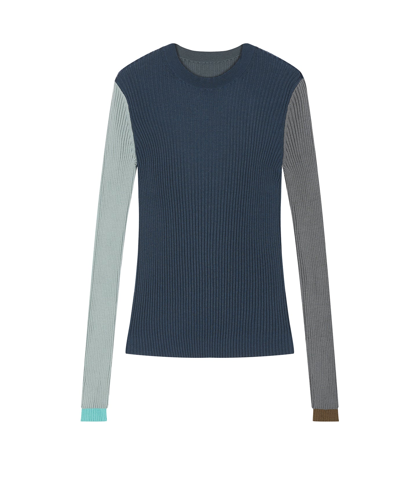 Color-block Knit Pullover