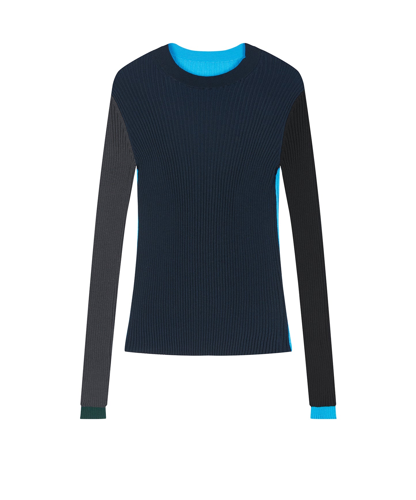 Color-block Knit Pullover