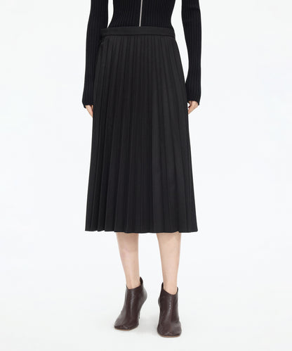 Pure Wool Pleated Skirt