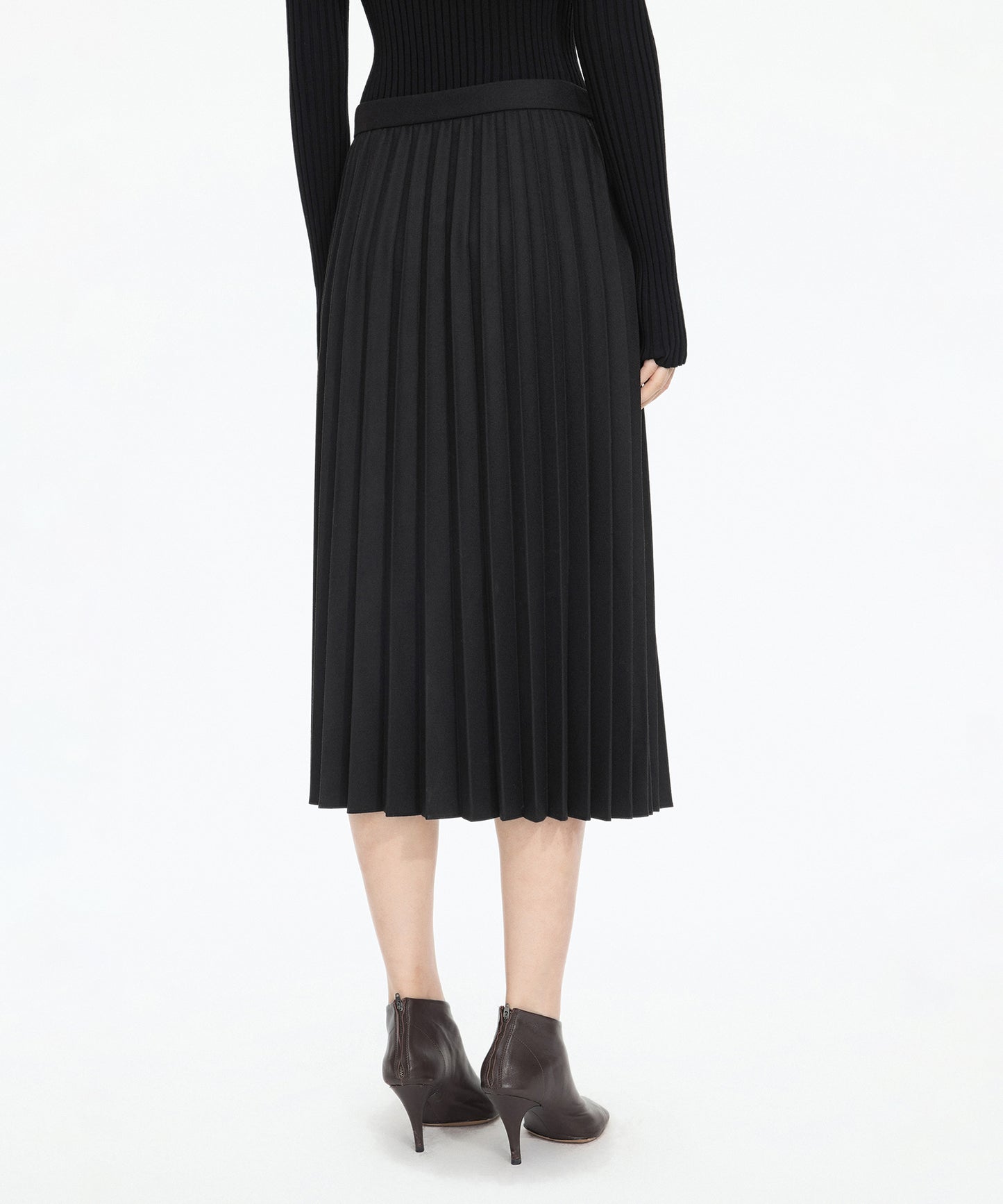Pure Wool Pleated Skirt