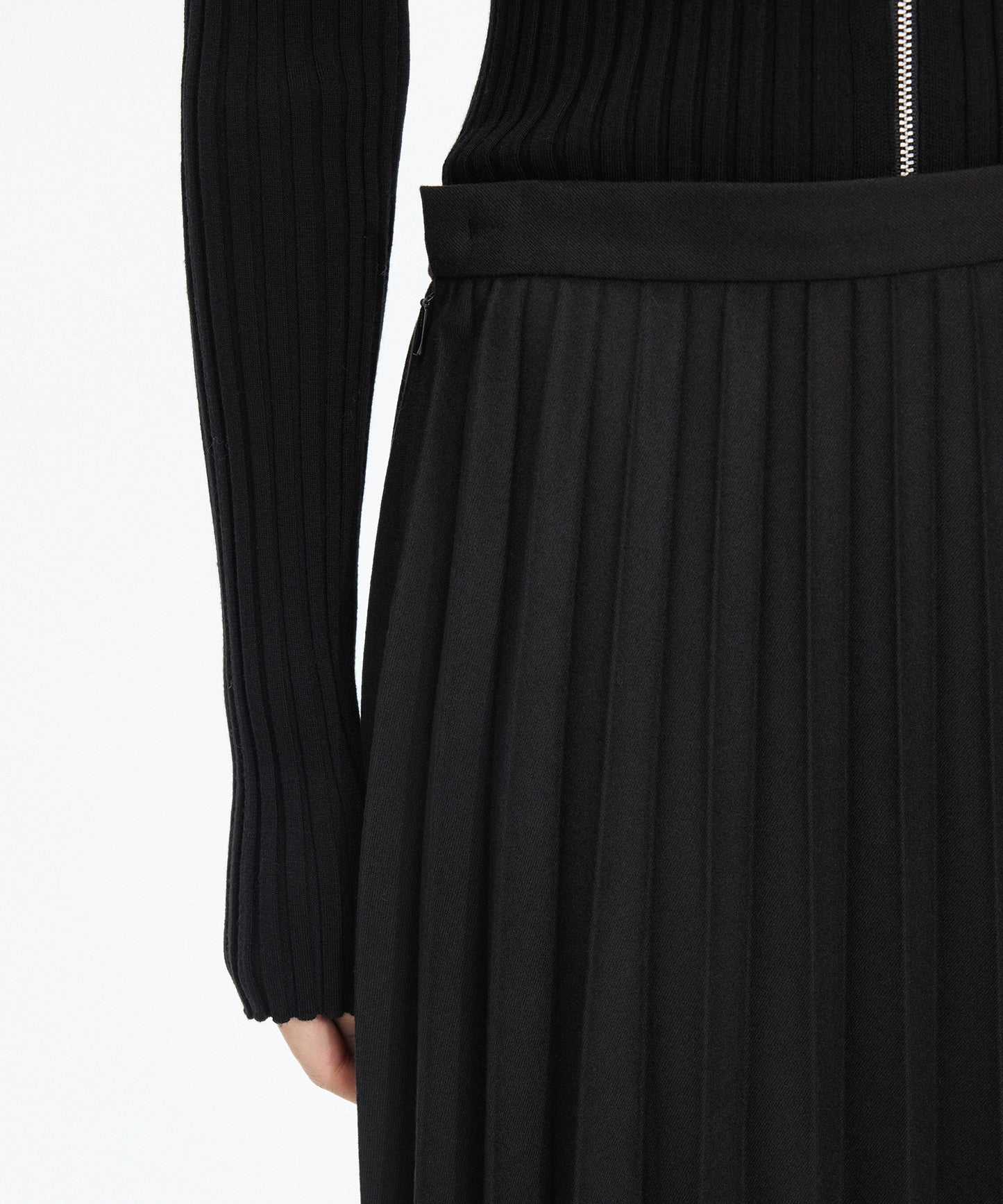 Pure Wool Pleated Skirt