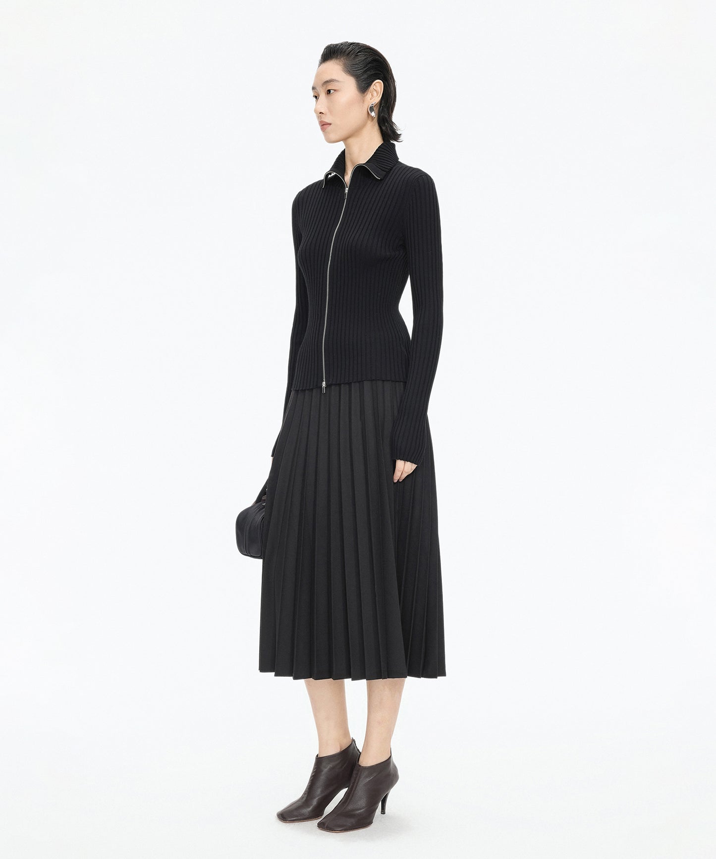 Pure Wool Pleated Skirt