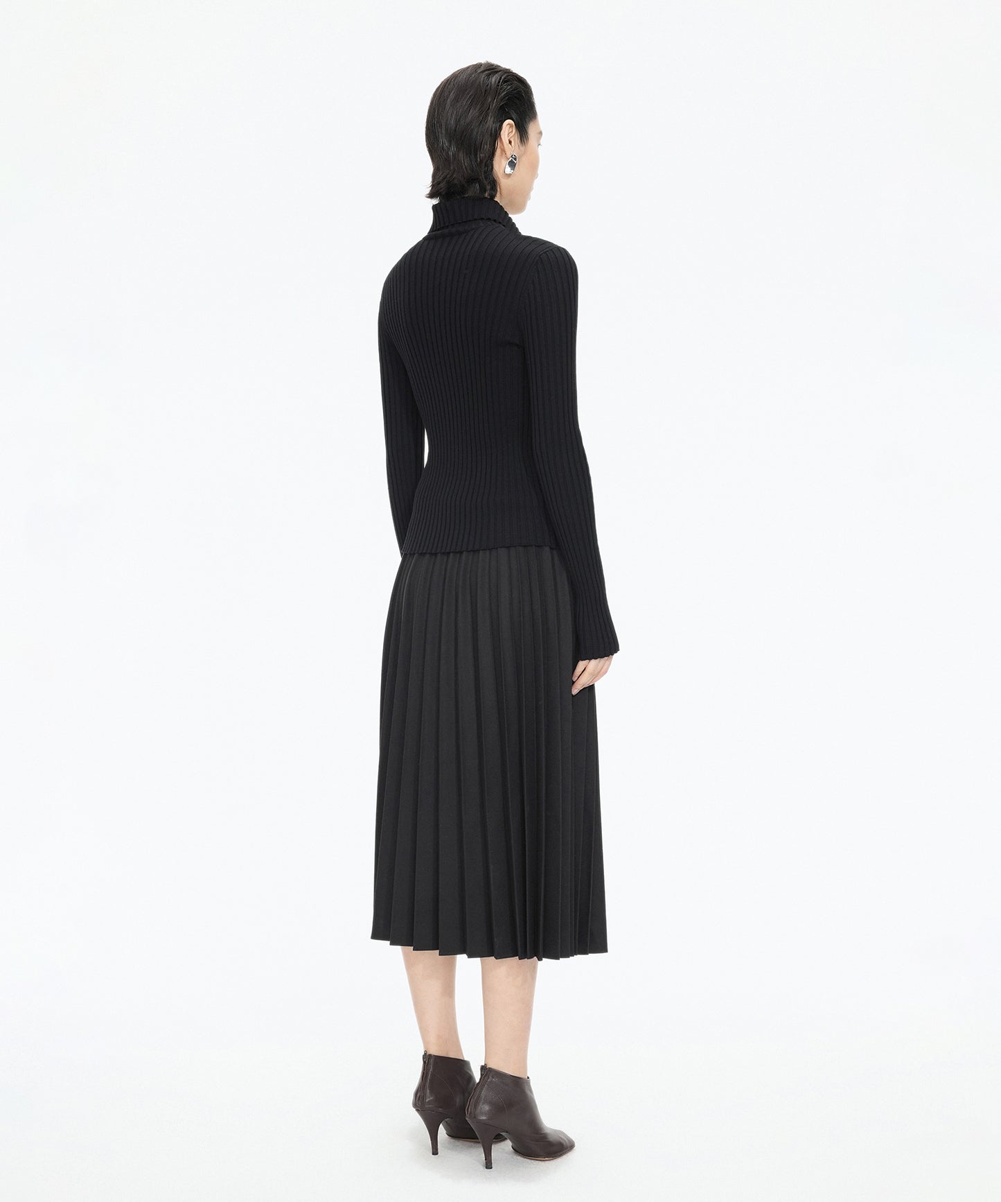 Pure Wool Pleated Skirt