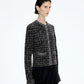 Modern Houndstooth Knit Jacket