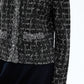 Modern Houndstooth Knit Jacket