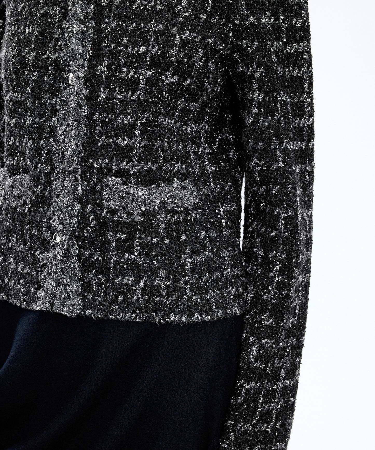 Modern Houndstooth Knit Jacket