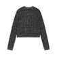 Modern Houndstooth Knit Jacket